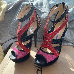 Jimmy Choo Vivienne Multi Color Platform Sandals